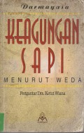 Keagungan Sapi Menurut Weda