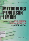 Metodologi Penulisan Ilmiah Teknik Penulisan Esai,Skripsi,Tesis,Disertai Untuk Mahasiswa