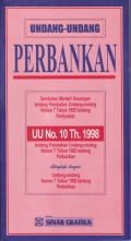 Undang-Undang Perbankan UU No.10 Th. 1998