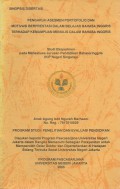 Sinopsis Disertasi : Pengaruh Asesmen Portofolio dan Motivasi Berprestasi Dalam Belajar Bahasa Inggris Terhadap Kemampuan menulis Dalam Bahasa Inggris